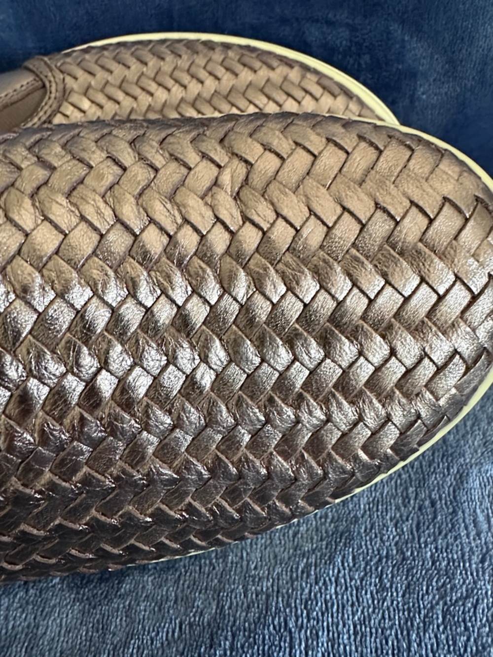 Ecco Women's Brown Woven Slip-On Loafers Golden Bronzev - Picture 7 of 8